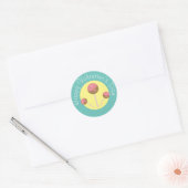 Zoete Cake Pop Valentijnsdag Roze Ronde Sticker (Envelop)