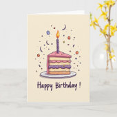 Zoete Cakepunt Kaart (Gele Bloem)