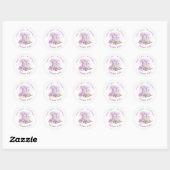 Zoete Cakes Paars Dank je Ronde Sticker (Vel)