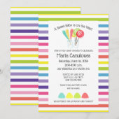 Zoete Candy Baby Shower Uitnodiging (Voorkant / Achterkant)