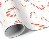 Zoete Candy Cane Kerst Inpakpapier (Rol Hoek)