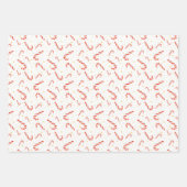 Zoete Candy Cane Kerst Inpakpapier Vellen (Voorkant 3)