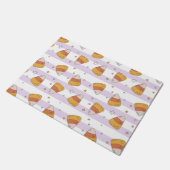 Zoete Candy Corn & Stars Halloween Patroon Deurmat (Schuin)