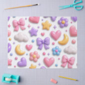 Zoete Candy Pastel Iconen Patroon Tissuepapier (Craft)