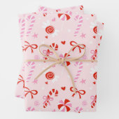 Zoete Candy Roze Inpakpapier Vel (In situ)