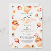 Zoete Candy Waterverf Halloween Feest Kaart (Voorkant)