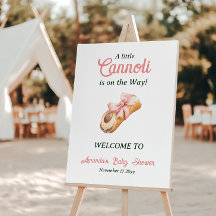 Zoete Cannoli Roze Strik Meisje Italiaanse Baby Sh