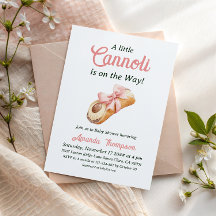 Zoete Cannoli Roze Strik Meisje Italiaanse Baby Sh