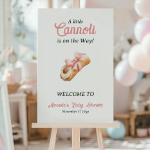 Zoete Cannoli Roze Strik Meisje Italiaanse Baby Sh