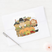 "ZOETE CARTOON PELGRIM" THANKSGIVING STICKER (Envelop)
