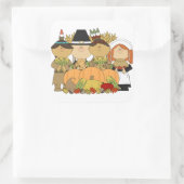 "ZOETE CARTOON PELGRIM" THANKSGIVING STICKER (Tas)