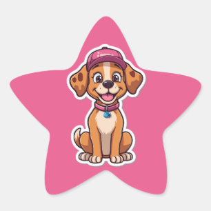 Zoete Cartoonhond – Gelukkige Pup in Mutss Sticker