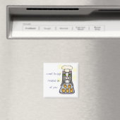 Zoete Chef Kat Bakken Magneet (Insitu (Vaatwasser))