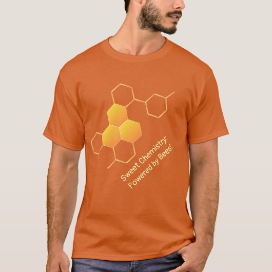 Zoete chemie | Honeycomb ontworpen T-shirt (Voorkant)