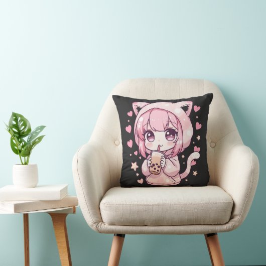 Zoete Chibi Stemming Kussen (Stoel)