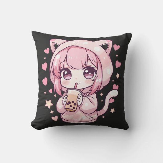 Zoete Chibi Stemming Kussen (Voorkant)