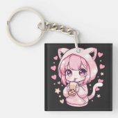 Zoete Chibi Stemming Sleutelhanger (voorkant)