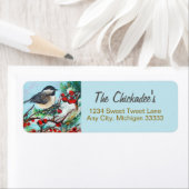 Zoete Chickadee Painting Etiket (Insitu)