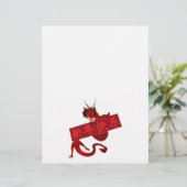 Zoete Chinese rode draak (Staand voorkant)