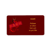 Zoete Chinese rode draak Etiket (Voorkant)