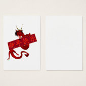 Zoete Chinese Rode Draak Visitekaartjes (Voorkant /achterkant)