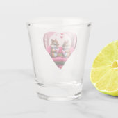 Zoete chipmunks en snoep harten shot glas (Achterkant)