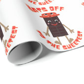 Zoete Choco-Bar Buddy: Kawaii Chocolade T-Shirt Cadeaupapier (Rol Hoek)