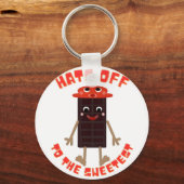 Zoete Choco-Bar Buddy: Kawaii Chocoladereep Sleutelhanger (Voorkant)