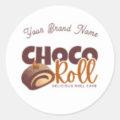 Zoete Choco Roll Bakkerij Winkel Logo Sticker (Voorkant)