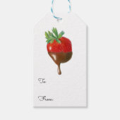 Zoete Chocolade Aardbei Cadeaulabel (Voorkant)