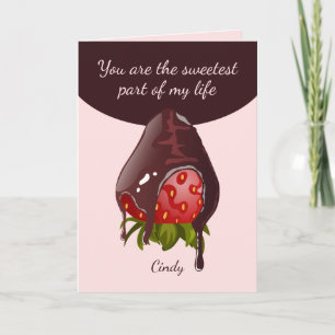 Zoete Chocolade Aardbei Foto Valentijn Kaart