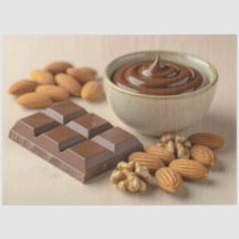 Zoete Chocolade, Chocolade Pasta Kom En Rauwe Note