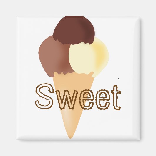Zoete Chocolade Dessert Vrede Liefde Feest Bestemm Magneet (Voorkant)