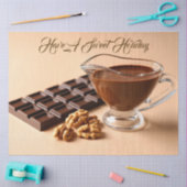 Zoete Chocolade En Chocolade Pasta Kom Custom Tissuepapier (Craft)