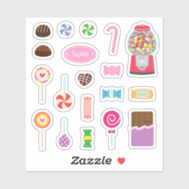 Zoete Chocolade en Snoepjes Set Sticker