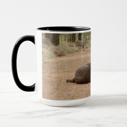 Zoete chocolade labrador retriever puppy mok (Links)