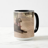 Zoete chocolade labrador retriever puppy mok (Voorkant rechts)