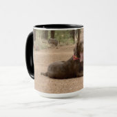 Zoete chocolade labrador retriever puppy mok (Voorkant links)