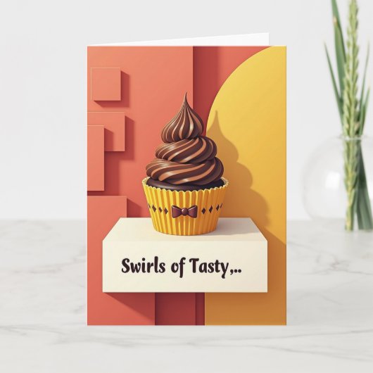 Zoete Chocolade Swirl Kaart (Voorkant)