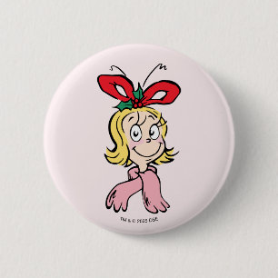 Zoete Cindy Lou Who Portret Ronde Button 5,7 Cm