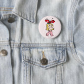 Zoete Cindy Lou Who Portret Ronde Button 5,7 Cm (In situ)