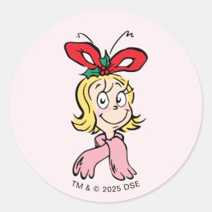 Zoete Cindy Lou Who Portret Ronde Sticker