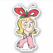 Zoete Cindy Lou Who Portret Sticker (Voorkant)