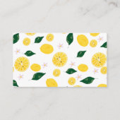 Zoete citroen baby shower Luier Raffle Informatiekaartje (Achterkant)
