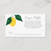 Zoete citroen baby shower Luier Raffle Informatiekaartje (Voorkant)