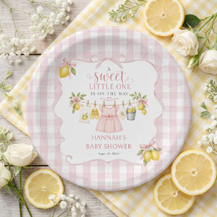 Zoete Citroen Baby Shower Papieren Bordje