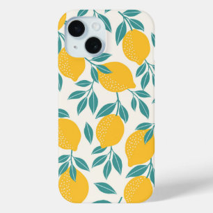 Zoete citroen takken patroon iPhone 15 case