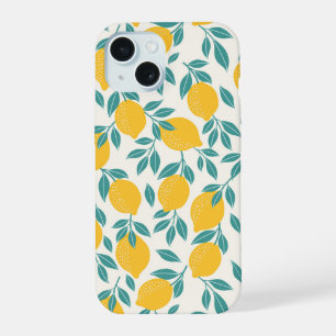 Zoete citroen takken patroon iPhone 15 case