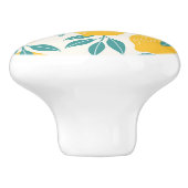 Zoete citroen takken patroon keramische knop (Zijkant)
