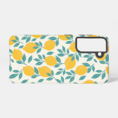 Zoete citroen takken patroon samsung galaxy hoesje (Achterkant horizontaal)